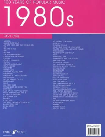 100 Years of Popular Music 1980s: V. 1: Piano, Voice and Guitar